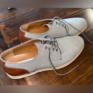 Steve Madden 11.5 Men’s Canvas Plain Toe Derby Lace Up Shoes